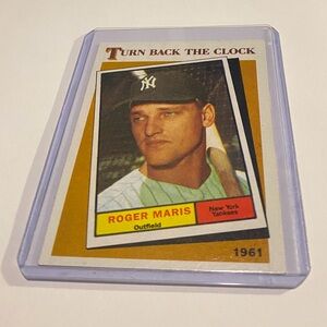 Roger Maris 1986 Topps Turn back the clock Baseball Card Vintage Collectible